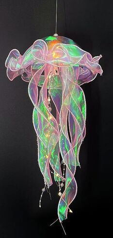 iksya Colorful Jellyfish Lamp - Glitter Iridescent Hanging Jelly Fish Lanterns Under The Sea Mermaid Party Decoration Table Centerpiece Ocean Theme Birthday Wedding Party Supplies (Color : 5PCS) in Kuwait