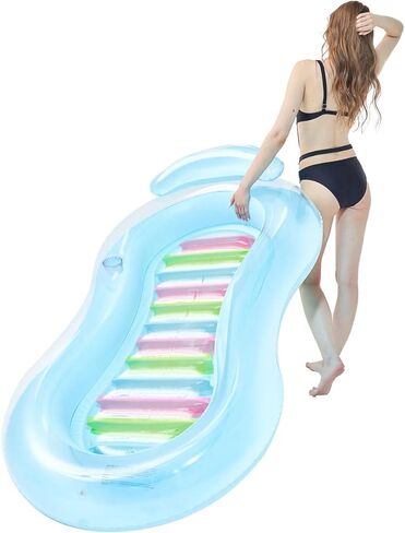 كرسي حمام سباحة كبير مع حامل اكواب ومسند رأس للبالغين من تزميت in Kuwait