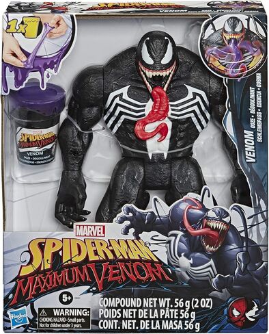 Spider-Man Maximum Venom, Venom Ooze 12.5-Inch Figure with Ooze-Slinging Action, Can of Ooze, Ages 4 and Up in Saudi Arabia