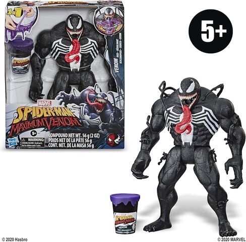 Spider-Man Maximum Venom, Venom Ooze 12.5-Inch Figure with Ooze-Slinging Action, Can of Ooze, Ages 4 and Up in Saudi Arabia