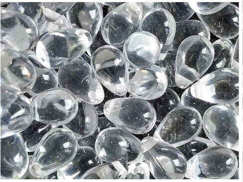 Czech Glass Beads 9mm Teardrops Crystal Clear (50) in Saudi Arabia