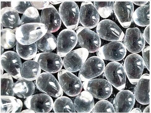 Czech Glass Beads 9mm Teardrops Crystal Clear (50) in Saudi Arabia