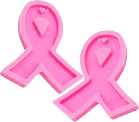 2 قطعة من البلاستيك المقوى، قوالب سيليكون الإيبوكسي الراتنج الشريط مع ثقب لقلادة DIY قلادة، الأقراط، أقلام الشمع، الحرف الطنية، تزيين الكعك حلوى الشوكولاته (وردي) in Kuwait