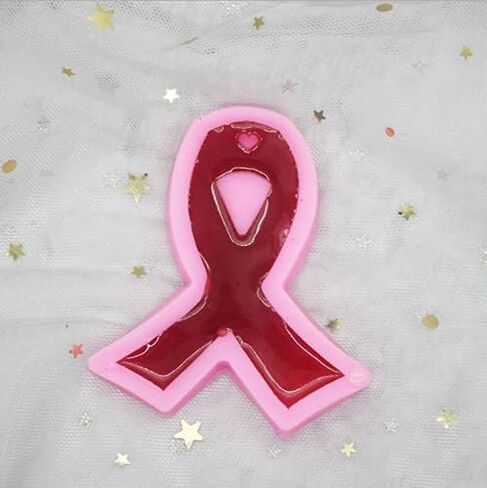 2 قطعة من البلاستيك المقوى، قوالب سيليكون الإيبوكسي الراتنج الشريط مع ثقب لقلادة DIY قلادة، الأقراط، أقلام الشمع، الحرف الطنية، تزيين الكعك حلوى الشوكولاته (وردي) in Kuwait