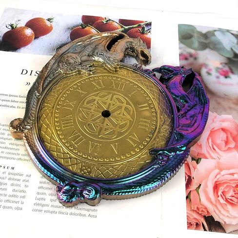 Playing Mold Resin Clock Molds, Flying Dragon Shape Clock Silicone Mold for DIY Wall Living Room Desktop Decoration Wall Hanging Decoration Making, with 1 Clock in Kuwait