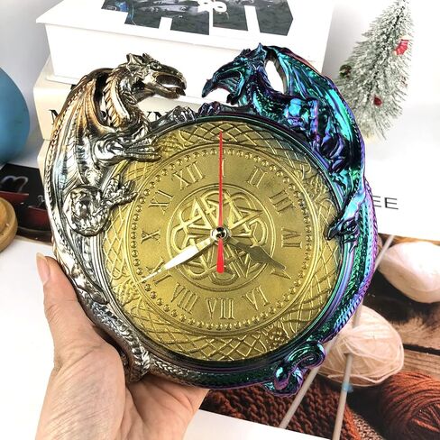 Playing Mold Resin Clock Molds, Flying Dragon Shape Clock Silicone Mold for DIY Wall Living Room Desktop Decoration Wall Hanging Decoration Making, with 1 Clock in Kuwait