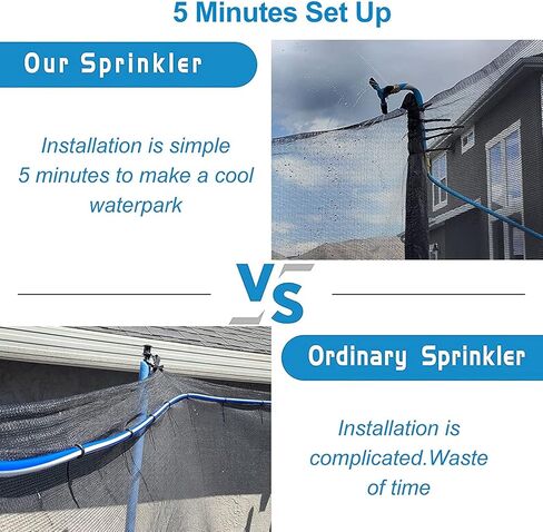 Tatub Trampoline Sprinkler for Kids - Summer Water Sprinkler for Trampoline, Outdoor Waterpark Trampoline Accessories for Boys Girls and Adults in Kuwait