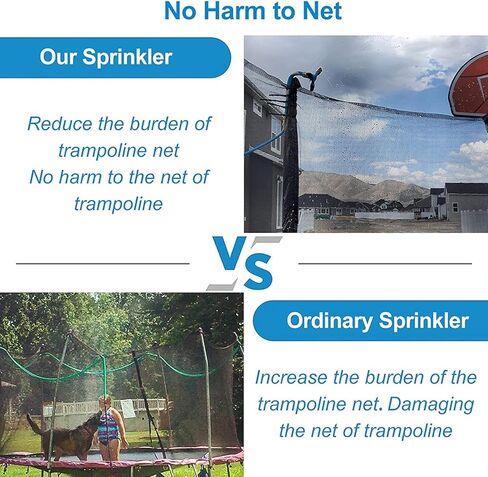 Tatub Trampoline Sprinkler for Kids - Summer Water Sprinkler for Trampoline, Outdoor Waterpark Trampoline Accessories for Boys Girls and Adults in Kuwait