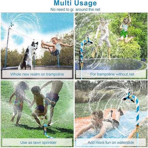 Tatub Trampoline Sprinkler for Kids - Summer Water Sprinkler for Trampoline, Outdoor Waterpark Trampoline Accessories for Boys Girls and Adults in Kuwait