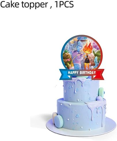 لوازم حفلات أعياد الميلاد من Crazy Elements City، 132 قطعة من ديكورات حفلات أعياد الميلاد بما في ذلك المصاصات وأغطية الكب كيك واللافتات وأغطية الكعك والأطباق والأكواب ومفارش المائدة والبالونات والخلفيات، in Kuwait