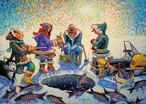 Ravensburger Ice Fishing 1000 Piece Jigsaw Puzzle for Adults - 16831 - Every Piece is Unique, Softclick Technology Means Pieces Fit Together Perfectly in Saudi Arabia