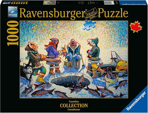 Ravensburger Ice Fishing 1000 Piece Jigsaw Puzzle for Adults - 16831 - Every Piece is Unique, Softclick Technology Means Pieces Fit Together Perfectly in Saudi Arabia