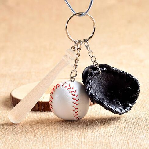 OLYCRAFT 60pcs Unfinished Mini Wooden Baseball Bats 3 Inch Half Drilled Natural Wood Baseball Bat Unpainted Baseball Bat Beads for Keychain Accessories, Action Figures, DIY Craft Projects in Saudi Arabia