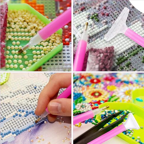 Teaaha 8 Packs 5D Diamond Art Painting Embroidery Art Pen Accessories Correction Pen Drill Pen Tool for DIY Crafts Making Rhinestone Painting in Kuwait