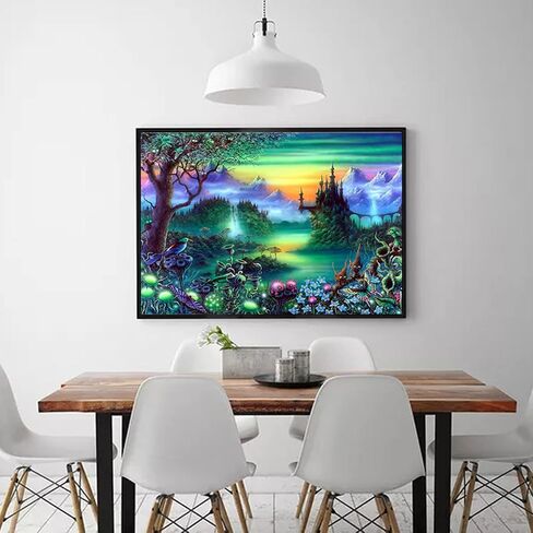 MXJSUA DIY 5D Full Square Diamond Painting Magicest by Number Kits for Adults, Diamond Painting Kits Round Full Drill Diamond Art Kit Picture Craft for Home Wall Art Decor 12x16 inch in Saudi Arabia