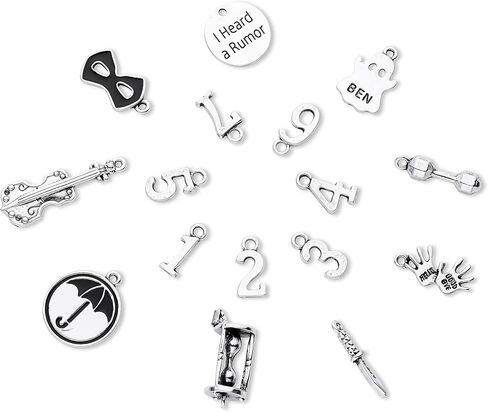 Umbrella Academy Charm for Jewelry Making, Original Design TV Movies Silver Plated Metal Pendants for Jewelry Making, Charms for Bracelet Necklace Earrings Crafting Making, Metal, no in Kuwait