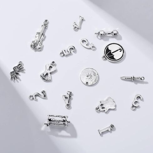 Umbrella Academy Charm for Jewelry Making, Original Design TV Movies Silver Plated Metal Pendants for Jewelry Making, Charms for Bracelet Necklace Earrings Crafting Making, Metal, no in Kuwait