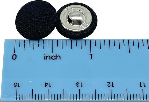 MMvolesy White Fabric Cloth Covered with Metal Shank Round Buttons for Suits Gowns Blouses Shirts DIY Sewing 18mm(3/4 Inch) 10Pc in Kuwait