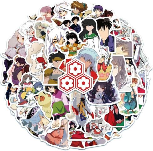 Joyxiwa 50 ملصقات الرسوم المتحركة اليابانية أنيمي سيارة الغيتار الديكور حقيبة الهاتف المحمول ملصق الكتابة على الجدران مقاوم للماء in Kuwait