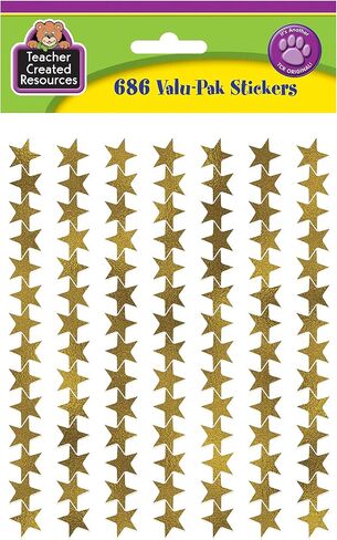 Teacher Created Resources Gold Foil Star Stickers Valu-Pak in Saudi Arabia