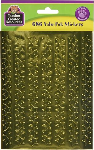 Teacher Created Resources Gold Foil Star Stickers Valu-Pak in Saudi Arabia