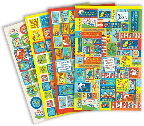Eureka Back to School Dr. Seuss Cat in Hat Sticker Book for Teachers and Kids, 100+ pcs in Saudi Arabia