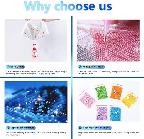 مجموعة رسم ماسي خماسي الابعاد بالارقام للبالغين، 16 انش × 12 انش، لوحات رومانسية من الكريستال وحجر الراين والتطريز بالماس والتطريز الكامل للخياطة المتقاطعة، مجموعة صور فنية حرفية، اميرات ديزني in Kuwait