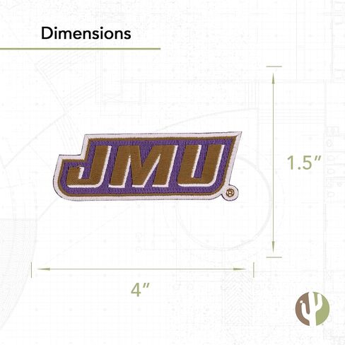James Madison University Patch Dukes JMU Embroidered Patches Applique Sew or Iron On Blazer Jacket Bag (Patch - Design C) in Saudi Arabia