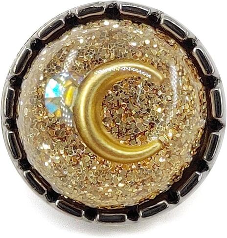 Craftisum Glass Crescent Moon Sewing Shank Buttons 20 Pcs - 12.5mm, 1/2" in Saudi Arabia