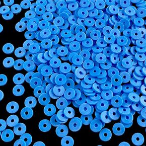 3000pcs Heishi Beads Polymer Clay Beads Flat Round Spacer Beads for Jewelry Making Bracelets Necklace Earring Accessories DIY Handmade Craft (6mm, Brown)