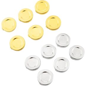 12 قطعة من أغطية الأزرار وأساور الأكمام وأزرار الأكمام وسلسلة الأكمام المقلدة لملابس السهرة الرسمية أو القمصان الرسمية وأزرار على أطراف الأكمام وزر القميص وإكسسوارات فارغة يمكنك صنعها بنفسك in Kuwait