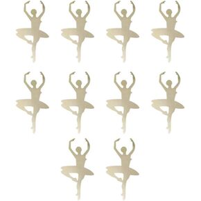 TENDYCOCO Ballerina Cutout Wooden Unfinished Ballet Dance Shape Slices DIY Wedding Party Home Decor Kids Toy Gift Favor 10pcs in Kuwait
