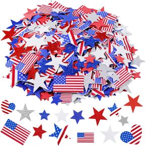 502 قطعة 4 أحجام متنوعة ملصقات وطنية نجوم متنوعة ملصقات نجم العلم الأمريكي القلب ستار فوم ملصقات في أحمر أزرق فضي أبيض رمادي ذاتي لاصق 2.5 سم 1.5 بوصة 2.5 بوصة لـ 4 يوليو ديكور الحرف in Kuwait