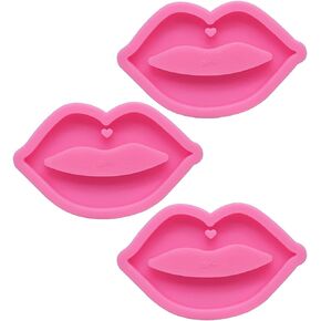 OHAOLYLE 3 Pcs Lips Silicone Mold Mouth Shape Epoxy Resin Molds with Hole for Keychain Pendant Decoration DIY Art Craft Cake Baking Mould Multifunction DIY Making Tools in Kuwait