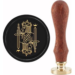 CRASPIRE Crow Wax Seal Stamp - 30mm Raven Moon Crystal Removable Brass Head Halloween Sealing Wax Stamp with Wooden Handle for Wedding Envelopes Invitations Cards Gift Packing in Saudi Arabia