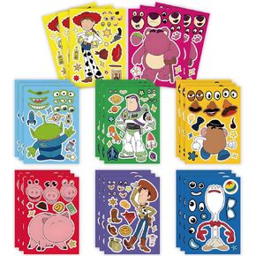 24 قطعة من ملصقات توي ستوري DIY، ديكورات الحفلات ذات طابع توي ستوري، ملصقات إضافية لطيفة ومضحكة. in Kuwait
