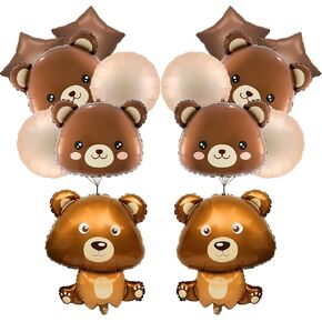 14 قطعة من بالونات الدب، بالونات تيدي بير ديكورات حفلات استقبال المولود الجديد، بالونات فويل على شكل حيوانات بعبارة We Can Bearly Waits، لوازم ديكور حفلات اعياد الميلاد in Kuwait