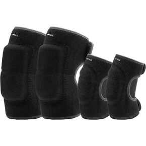 ONTYZZ Kids Soft Knee Pads and Thickened SBR Elbow Pads Adjustable Knee and Elbow Pads Protective Suit Gear for Cycling Volleyball Skateboarding Soccer Hockey