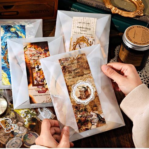 Vilikya Vintage Scrapbook Accessories(200 Pieces), Scrapbooking Supplies Kit for Adults, Aesthetic Stickers for Journaling, Bullet Journals, Collage Album (Coffee Diary) in Kuwait