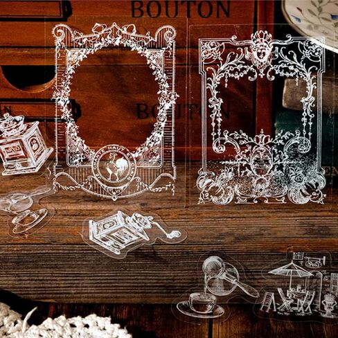 Vilikya Vintage Scrapbook Accessories(200 Pieces), Scrapbooking Supplies Kit for Adults, Aesthetic Stickers for Journaling, Bullet Journals, Collage Album (Coffee Diary) in Kuwait