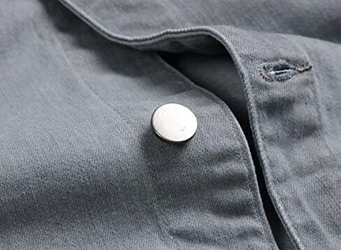 LAMKUKU Mens Denim Jacket Ripped Slim Jean Jacket Coat for Men in Kuwait