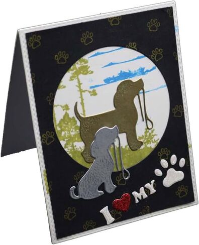 Die Cuts for Card Making, Metal Cutting Dies Animal Die Cuts Dog Dies for Album Scrapbooking Art Decor Paper Card DIY Craft in Kuwait