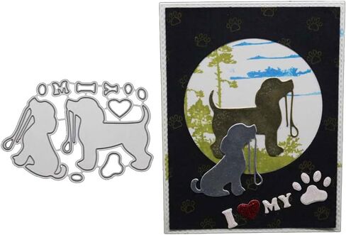 Die Cuts for Card Making, Metal Cutting Dies Animal Die Cuts Dog Dies for Album Scrapbooking Art Decor Paper Card DIY Craft in Kuwait