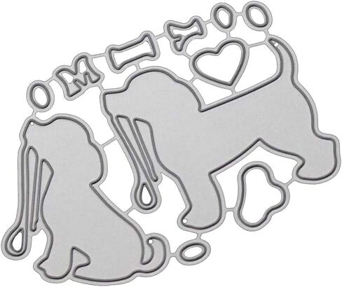Die Cuts for Card Making, Metal Cutting Dies Animal Die Cuts Dog Dies for Album Scrapbooking Art Decor Paper Card DIY Craft in Kuwait