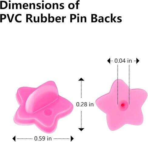 DUFEIMOY 60Pcs Star Rubber Pin Backs Locking, Locking Pin Backs with Storage Case, Pin Backs Pin Keepers for Brooch Tie Hat Badge Insignia, Multicolor Star-Shaped Pin Locks in Kuwait