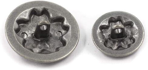 Bezelry Sakura Blazer Button Set Gray Silver Color Metal Shank Buttons. 3 pcs of 25mm, 8 pcs of 18mm in Saudi Arabia
