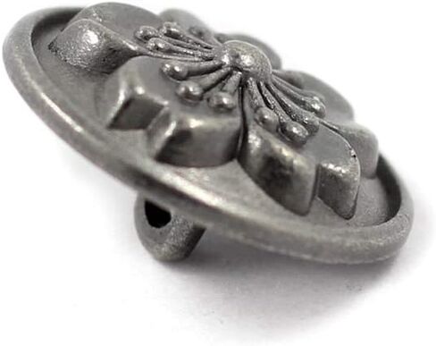Bezelry Sakura Blazer Button Set Gray Silver Color Metal Shank Buttons. 3 pcs of 25mm, 8 pcs of 18mm in Saudi Arabia