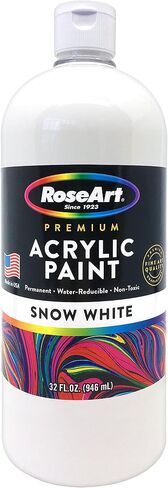 RoseArt Acrylic Paint Snow White 32oz Bottle in Saudi Arabia