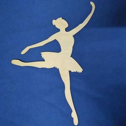 TENDYCOCO Ballerina Cutout Wooden Unfinished Ballet Dance Shape Slices DIY Wedding Party Home Decor Kids Toy Gift Favor 10pcs in Saudi Arabia