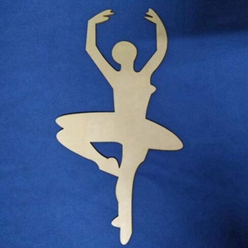 TENDYCOCO Ballerina Cutout Wooden Unfinished Ballet Dance Shape Slices DIY Wedding Party Home Decor Kids Toy Gift Favor 10pcs in Saudi Arabia